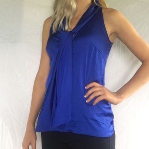 Blue satin top like new